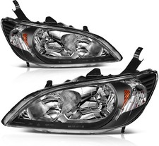 Pair Fit For Honda Civic 1.3l 1.7l 2004-2005 Honda Civic 2.0l 2004 Headlight