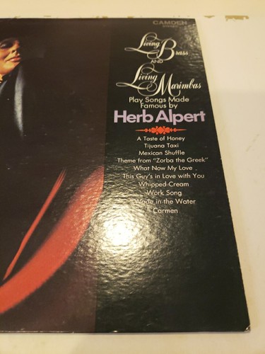 Living Brass, Marimbas – Play Songs Made Famous By Herb Alpert -1969 LP CAS-2337 - Picture 3 of 7