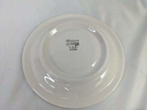 Buffalo China Restaurant Ware Coffee Cup Saucer Set Tan Brown Stripe - Picture 6 of 8