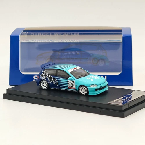 SW1:64 Honda Civic EG6 Kanjozoku FALKEN limited499 Diecast Model Car - Picture 4 of 16
