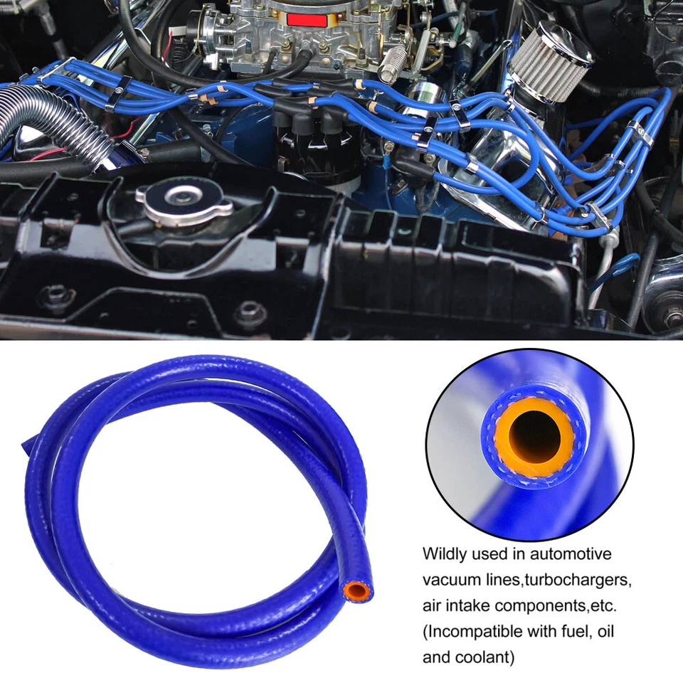 Silicone Heater Hose Blue Reinforced High Temperature (Inner Diameter 5/16 inch — 第 2/4 张图片