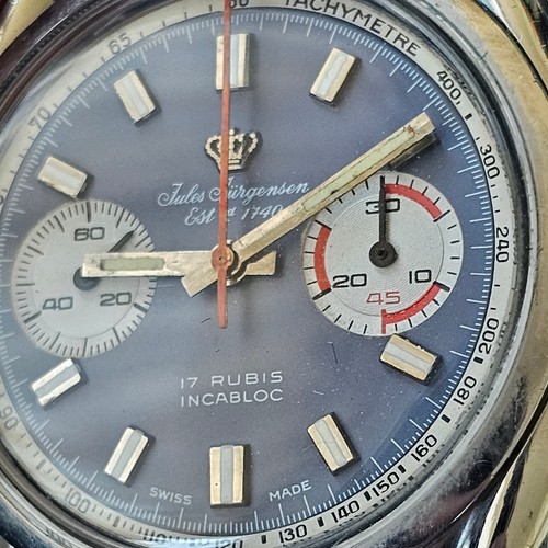 JULES JURGENSEN-CRONO-ACCIAIO-VALJOUX 7733-OVERSIZE (38,5 MM)-SUB 50 M-FULL SET - Picture 24 of 24
