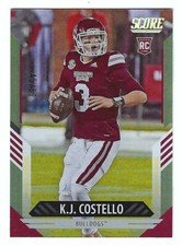 2021 Score K.J. Costello RC SP #/50 Los Angeles Chargers Stanford Mississippi 