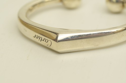 Authentic Cartier C Decor Logo Sterling Silver 925 Ball Tip Charm Accessory - Picture 5 of 11