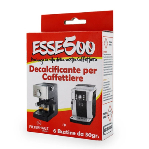 ESSE 5 Decalcificante caffettiere - Saeco Gaggia Ariete Mokona Delonghi - 6 bustine