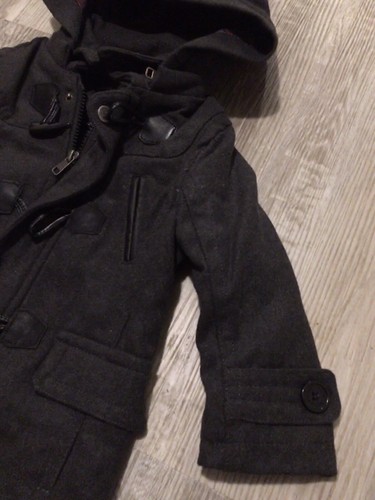 Urban Republic Jacket Coat Hooded Kids 2T Wool Blend Insulated Lined Gray - Picture 2 of 6