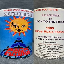 Sunrise 1989 Dance Music Festival Custom Printed Old Skool 80&rsquo;s Rave Flyer Mug