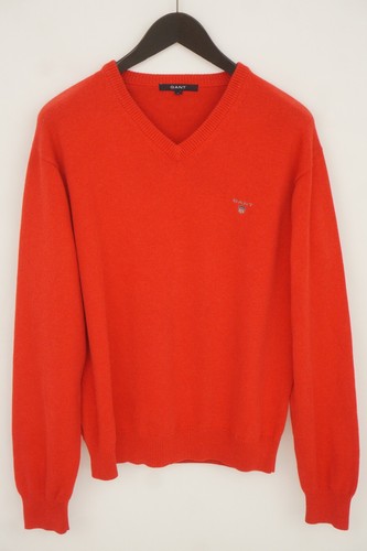 Men GANT Jumper Dark Red Cotton Casual 