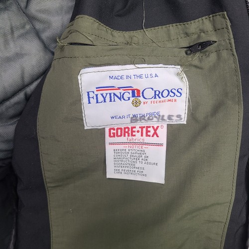Vintage Flying Cross Gore-Tex Bomber Jacket Men's 46L Green Police Duty USA Made - Picture 14 of 16