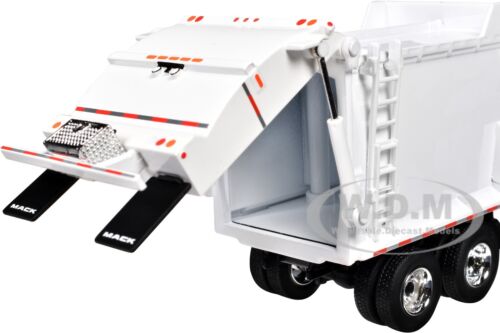 MACK LR GARBAGE TRUCK FRONT LOADER & BIN WHITE 1/64 DIECAST FIRST GEAR 60-1795 - Picture 3 of 6