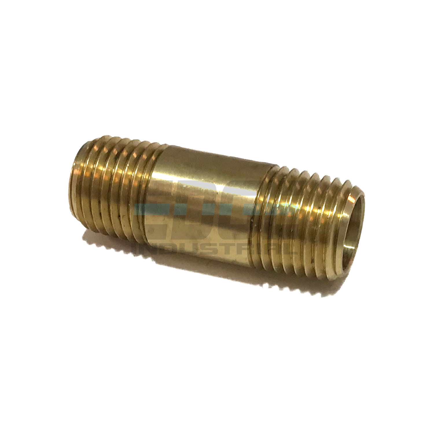BRASS NIPPLE 1/4" X 1/4", 1-1/2" LENGTH, MALE NPT MNPT FUEL/AIR/WOG