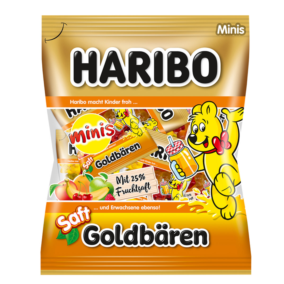 Haribo Saft Goldbären Minis extraweich mit 25% Fruchtsaft 220g