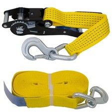 Spanngurt 2-Teile ERGO-Ratsche 10m 50mm 5000 daN Karabinerhaken gelb | PETEX