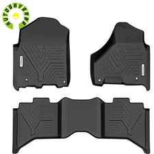 Front & Rear Floor Mats for 2013-2018 Dodge Ram 1500 2500 3500 Crew Cab Liners