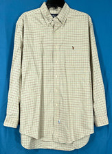 RALPH LAUREN POLO Ivory Graph Check DRESS SHIRT Sleeves Hemmed 2" Shorter 16-33