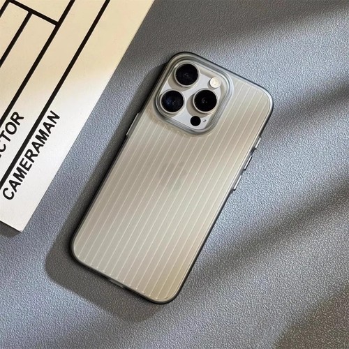 Luxury Natural Titanium PC Case for iPhone 16 15 14 13 Pro Max Plus Electroplate - Photo 71/95