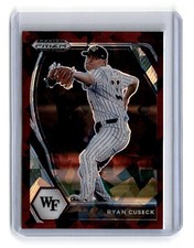 Ryan Cusick 2021 Panini Prizm Draft Picks #PDP24 Burgundy Cracked Ice 15/23