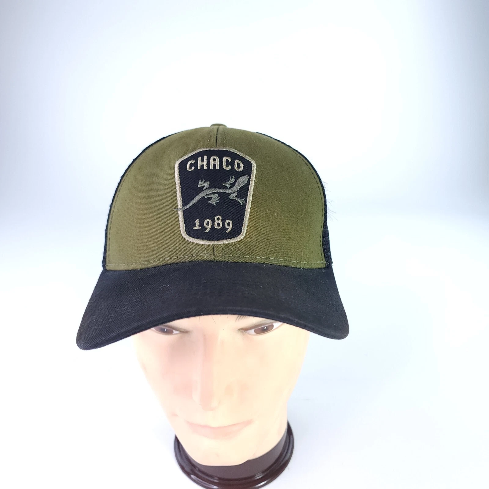 Chaco Hat Logo Mesh Snap Back Trucker Hat Baseball Cap Green Hiking Outdoor Cap