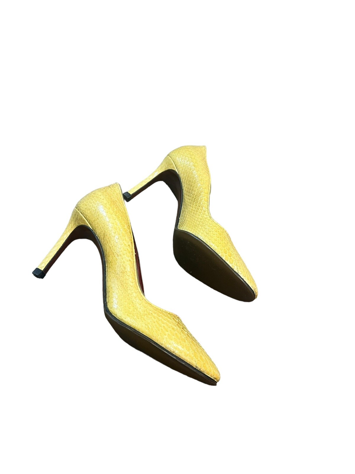 LANVIN WOMEN'S CLASSIC PUMPS YELLOW PYTHON HEELS … - image 6