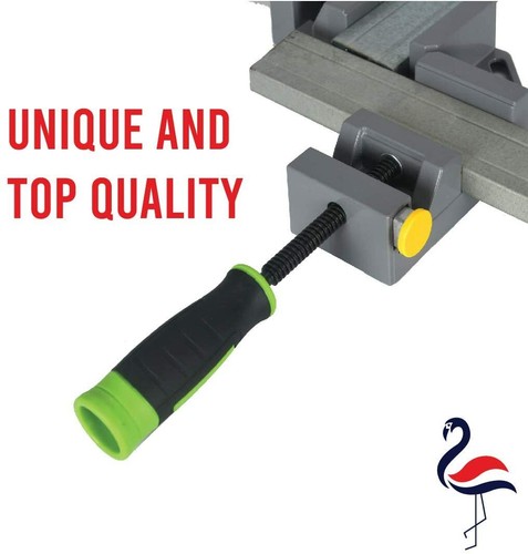 90° Angle Double Handle Flat Corner Clamp Mini Drill Press Vise Drilling Welding - Picture 4 of 6