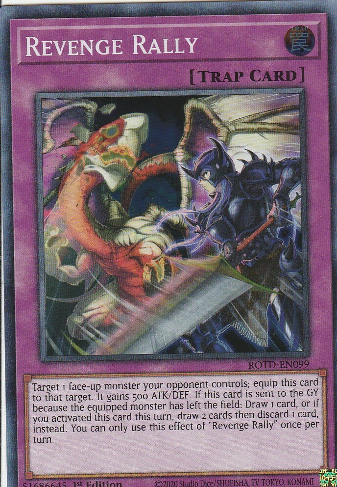 Yu-Gi-Oh! Karte »Revenge Rally« – Super Rare, 1. Auflage Aus Rise Of The Duelist
