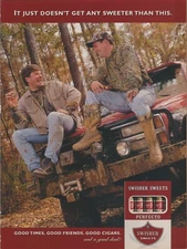 1999 Swisher Sweets Cigar - Smoking Guys Mud Truck Mudding Woods- Print Ad Photo