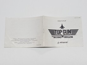 Top Gun The Second Mission Aut&eacute;ntico Original NES Nintendo Manual Solo
