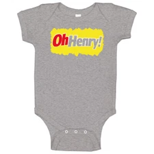 Oh Henry Candy Bar Old School Cool Baby One Piece