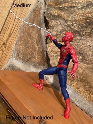 Custom Marvel Legends Spider-Man Webs 4 Pack Figur Zubehör Mafex SHF Mezco V1 - Bild 7 von 9