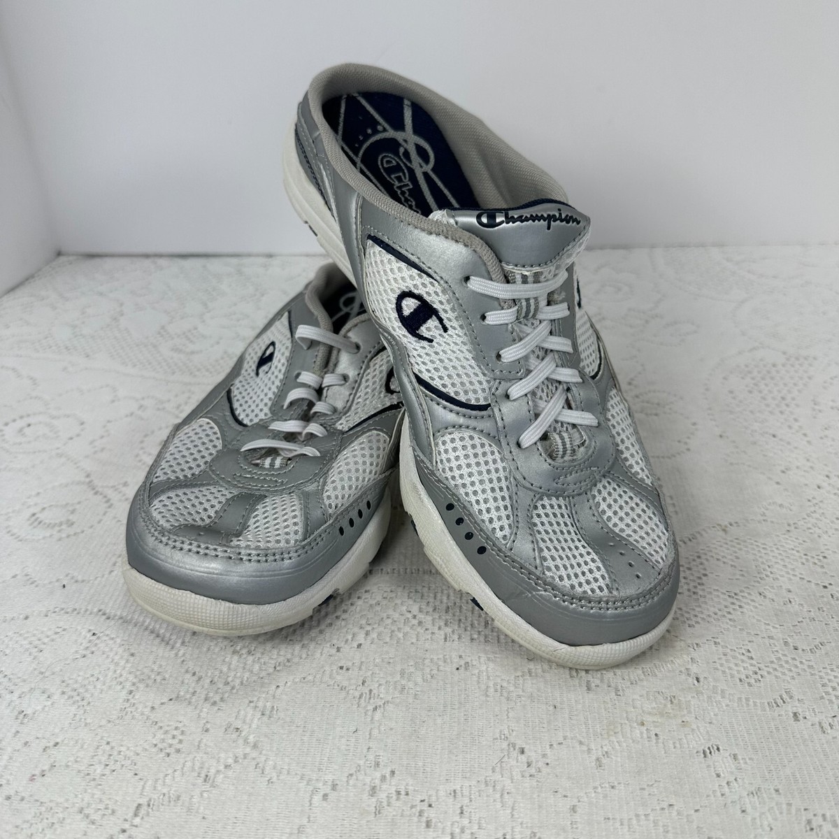 Sports Shoes Womens Tennis Shoe Clogs Champion White And Gray