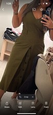 Banana Republic Olive Green Dress Mid Length 