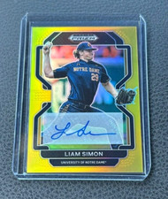 2022 Panini Prizm Draft Picks Liam Simon Gold Prizm Auto 10/10