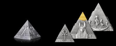 希少 THE GREAT PYRAMIDS OF GIZA 記念メダルセット PYRAMIDS OF GIZA Set 1x1 Oz 1x2 Oz 1x3 Oz Silver Coins 200