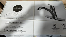  NEW Project Source Polished Chrome 1 Handle Deck Mount Pullout Kitchen Faucet