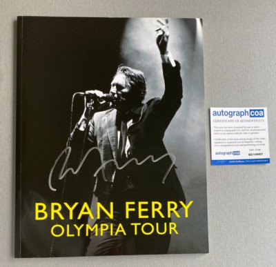 BRYAN FERRY ''Olympia Tour'' In-person signed Tourbook COA ACOA Autogramm