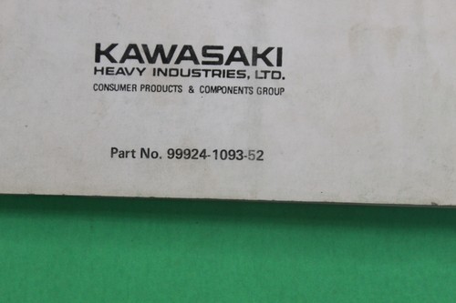 NOS KAWASAKI ELIMINATOR 250 250HS MOTORCYCLE SERVICE MAN SUPP #99924-1093-52 - Picture 5 of 5