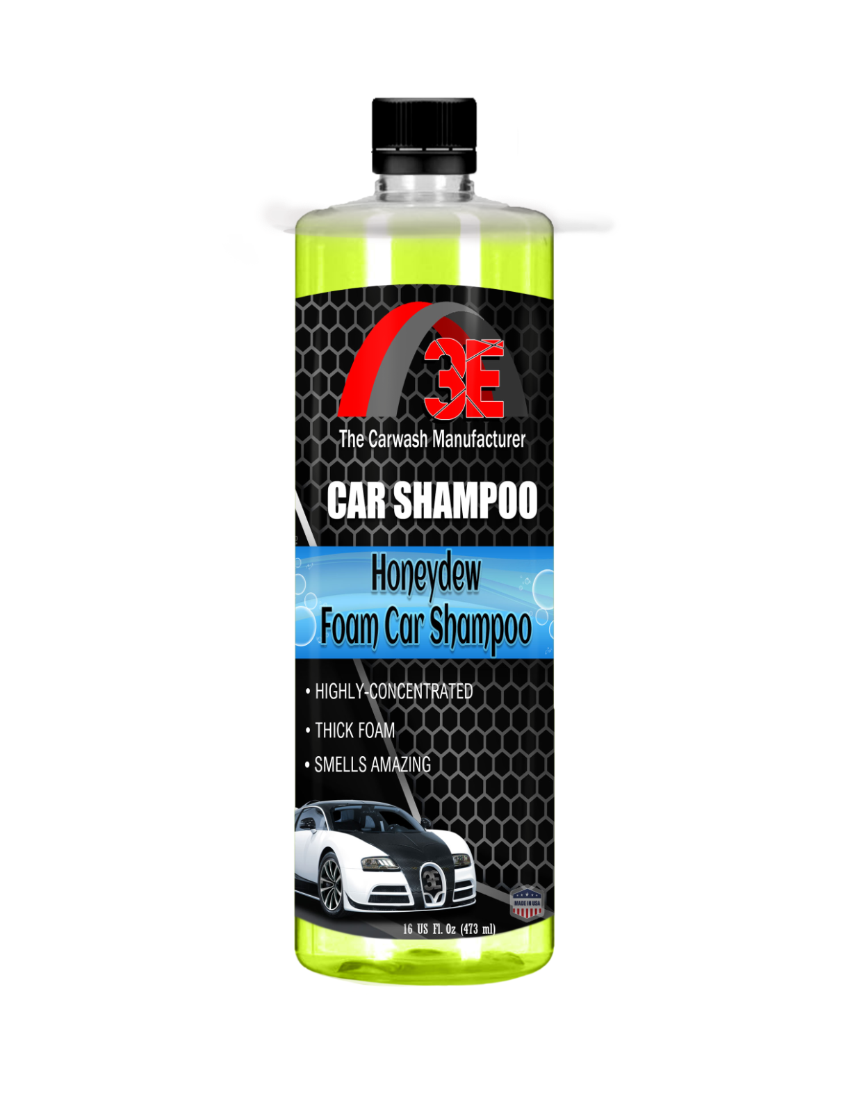 3E Honeydew Snow Foam Cleanser Car Wash Soap Concentrated, Honeydew