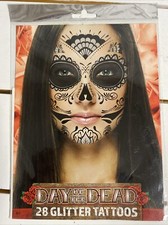 Glitter of the Dead Sugar Skull Temporary Face Tattoo Kit - Webb