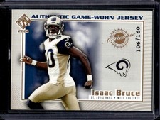 2002 Pacific Private Stock Reserve Isaac Bruce Game Worn Logos #/160