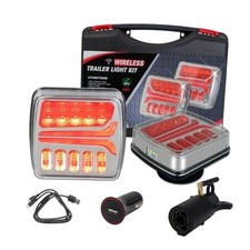 Magnetic Wireless Trailer Lights, Rechargeable LED Trailer Light for Black