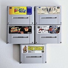 SNES Japanese Cart Bundle Job Lot Street Fighter 2 Populous 2 Derby Stallion 2