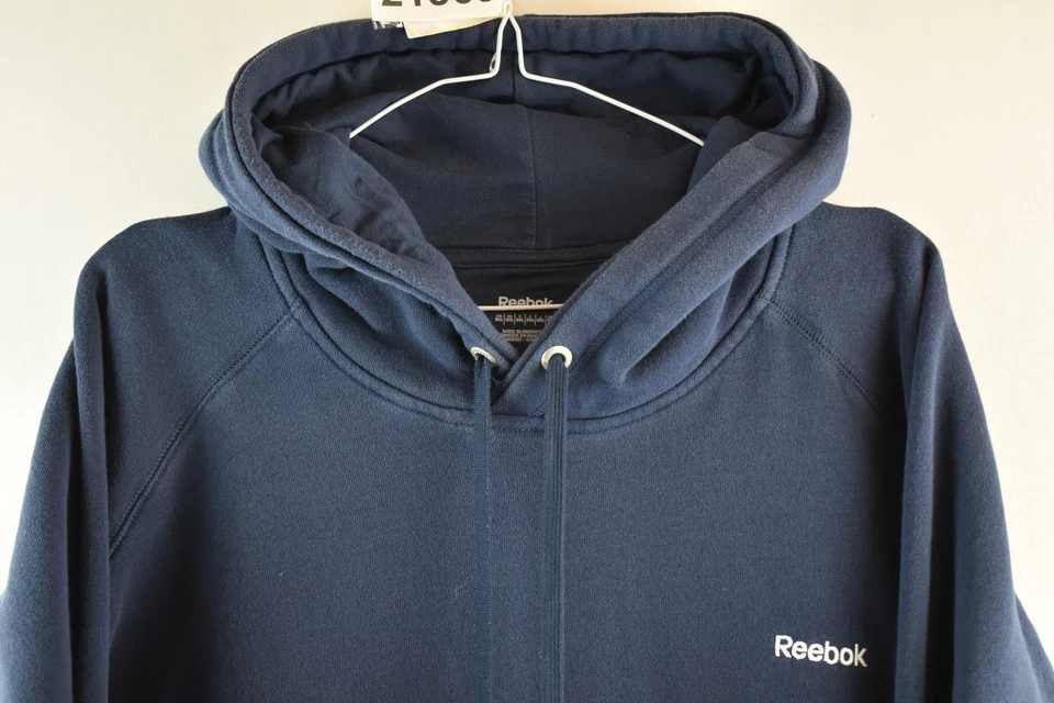 Reebok Mens Blue Sports Hoody Sweatshirt Jumper Logo Size 3XL XXXL Big Size - Image 2 of 4