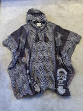 Traditional Peruvian Handwoven Tribal Alpaca Wool Poncho Vintage Vtg Artisan