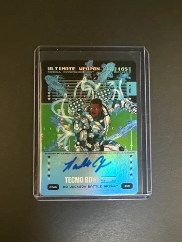 Ultimate Weapon 7/50 Auto Tecmo Bowl Bo Jackson Battle Arena 165 Ice RCA6
