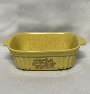 Vintage Pfaltzgraff 1983 FTDA 16 oz Casserole Bread Loaf Baking Dish Yellow
