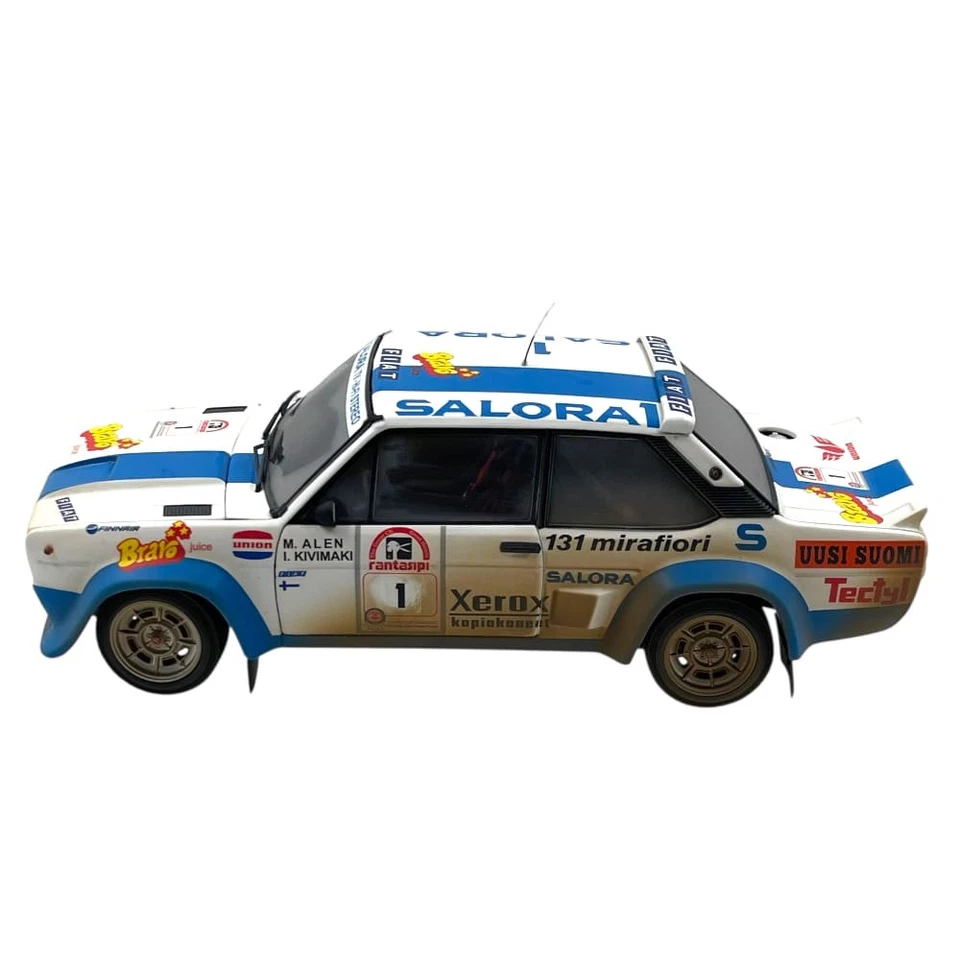 Modellino Auto Kyosho 1/18 Fiat 131 Abarth #1 Winner 1000 Lakes Rally 1980 Di... - Immagine 3 di 4