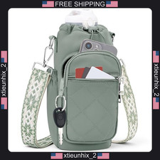 Insulated Water Bottle Carrier Bag with Strap for Sports and Travel