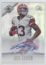 2012 Limited Phenom Monikers Silver 93/299 Josh Gordon #186 Auto 9fy