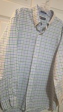 Chaps Classic Fit Wrinkle Resistant Plaid Button-Down XL Shirt 17.5 34/35 1