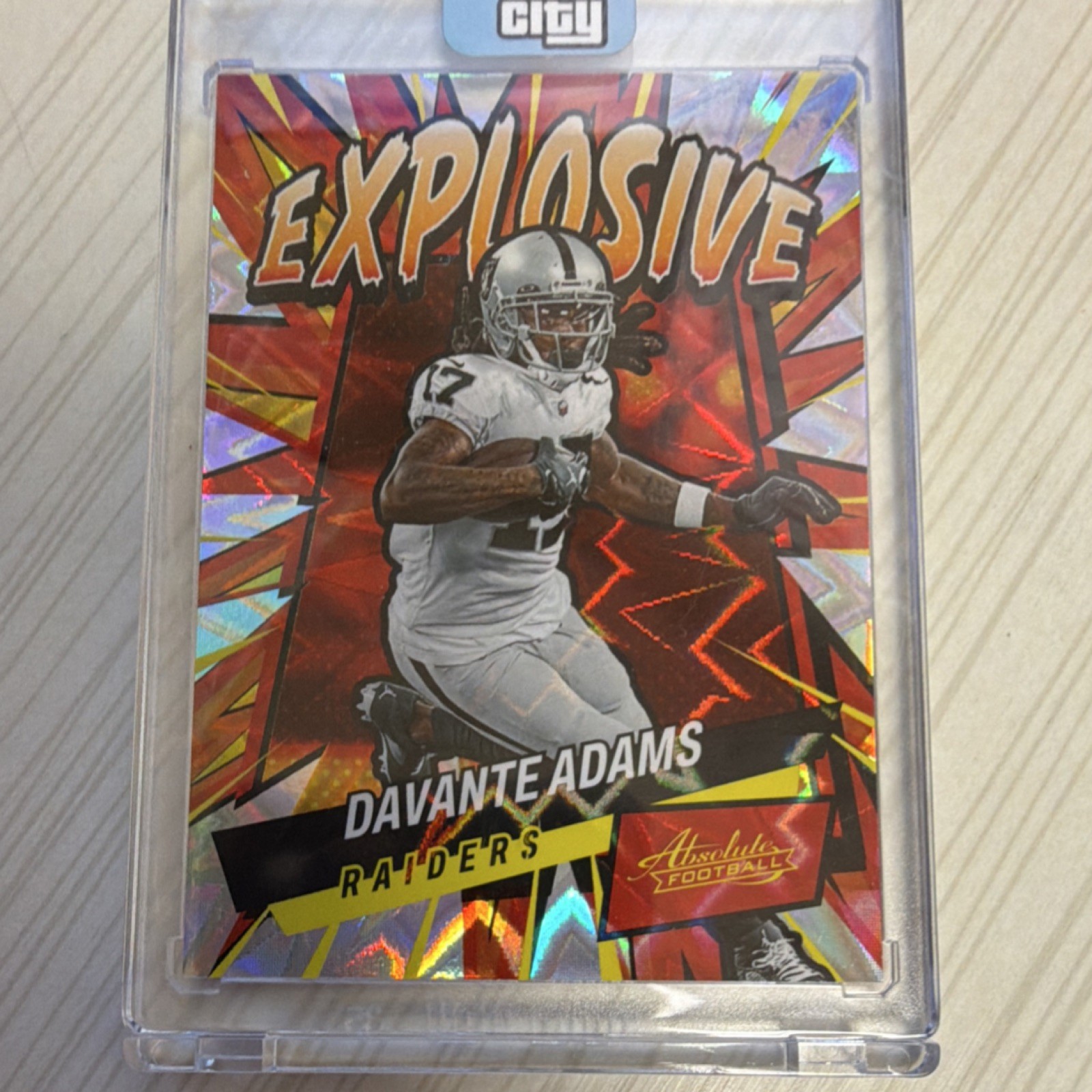 2022 Panini Absolute Explosive Davante Adams #E27 Raiders Football Insert